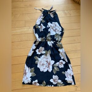 Dynamite Navy and Pink Floral Dress